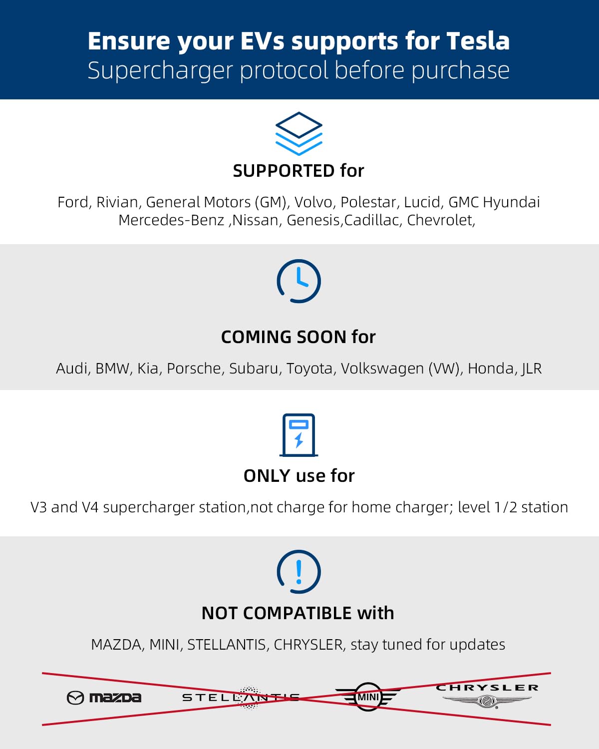 FOCSPROD 2025 Tesla Supercharger to CCS1 Adapter, Max 500A 1000V Fast Charge, Compatible with Rivian, Ford, GM EVs - Black, N